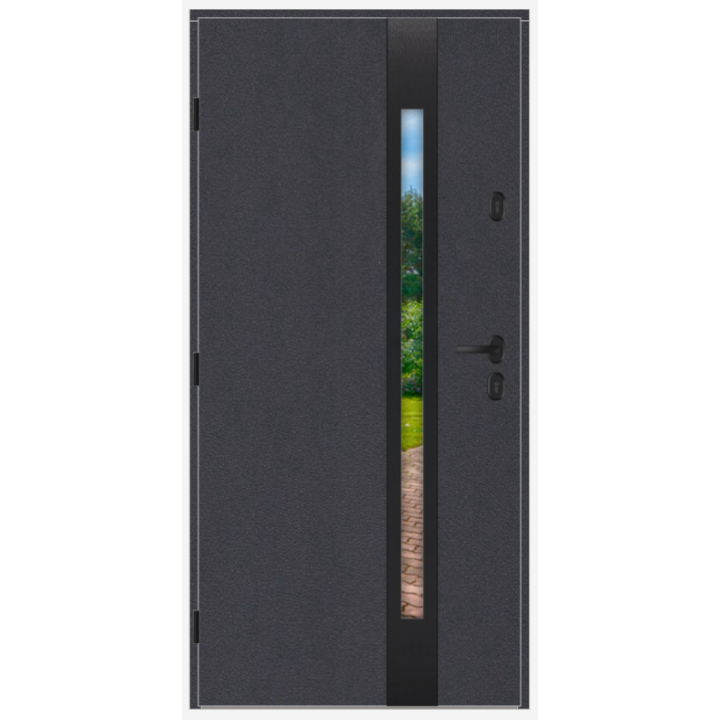 GERDA Select Milano 8B (NS1B), "90" lewe, black, Antracyt piaskowany