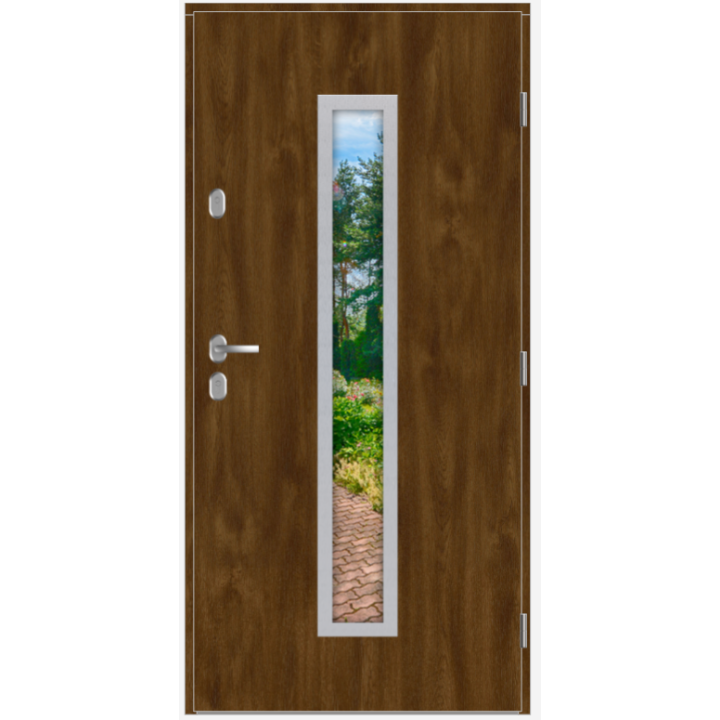 GERDA Select Hanover 5 (NS5), "90" prawe, inox, Dąb szlachetny