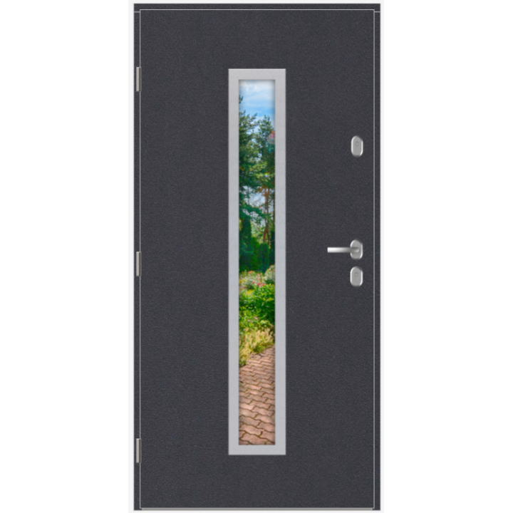 GERDA Select Hanover 5 (NS5), "90" lewe, inox, Antracyt piaskowany