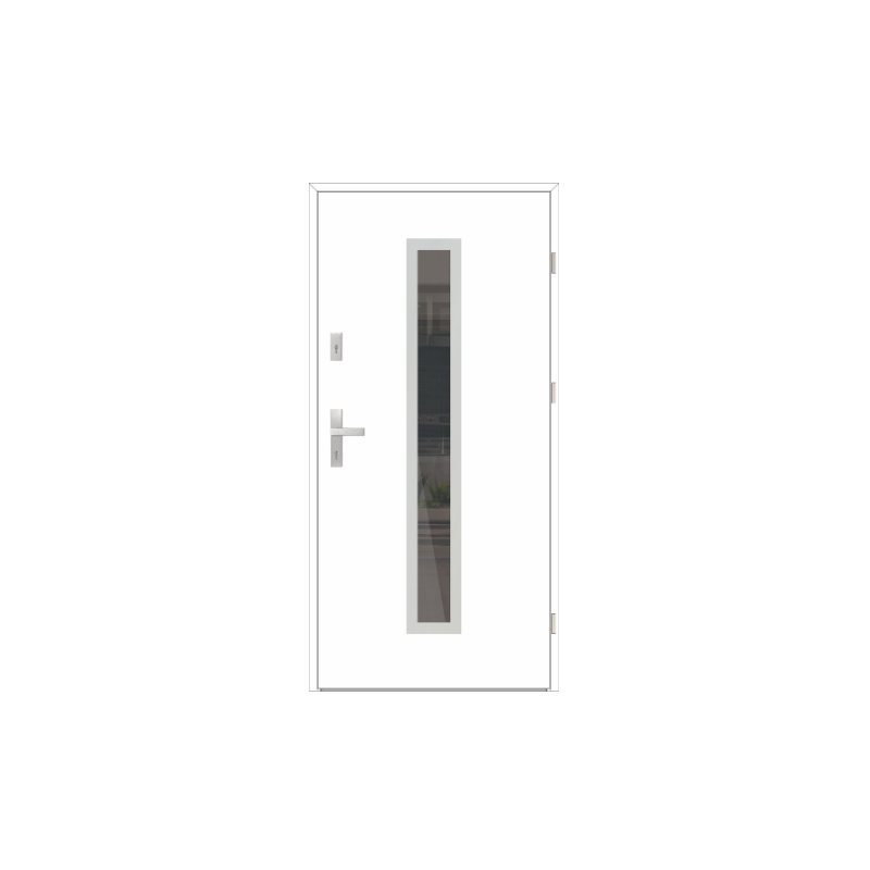 WIKĘD Premium Plus wzór 12, "90" prawe, inox, Biały Struktura